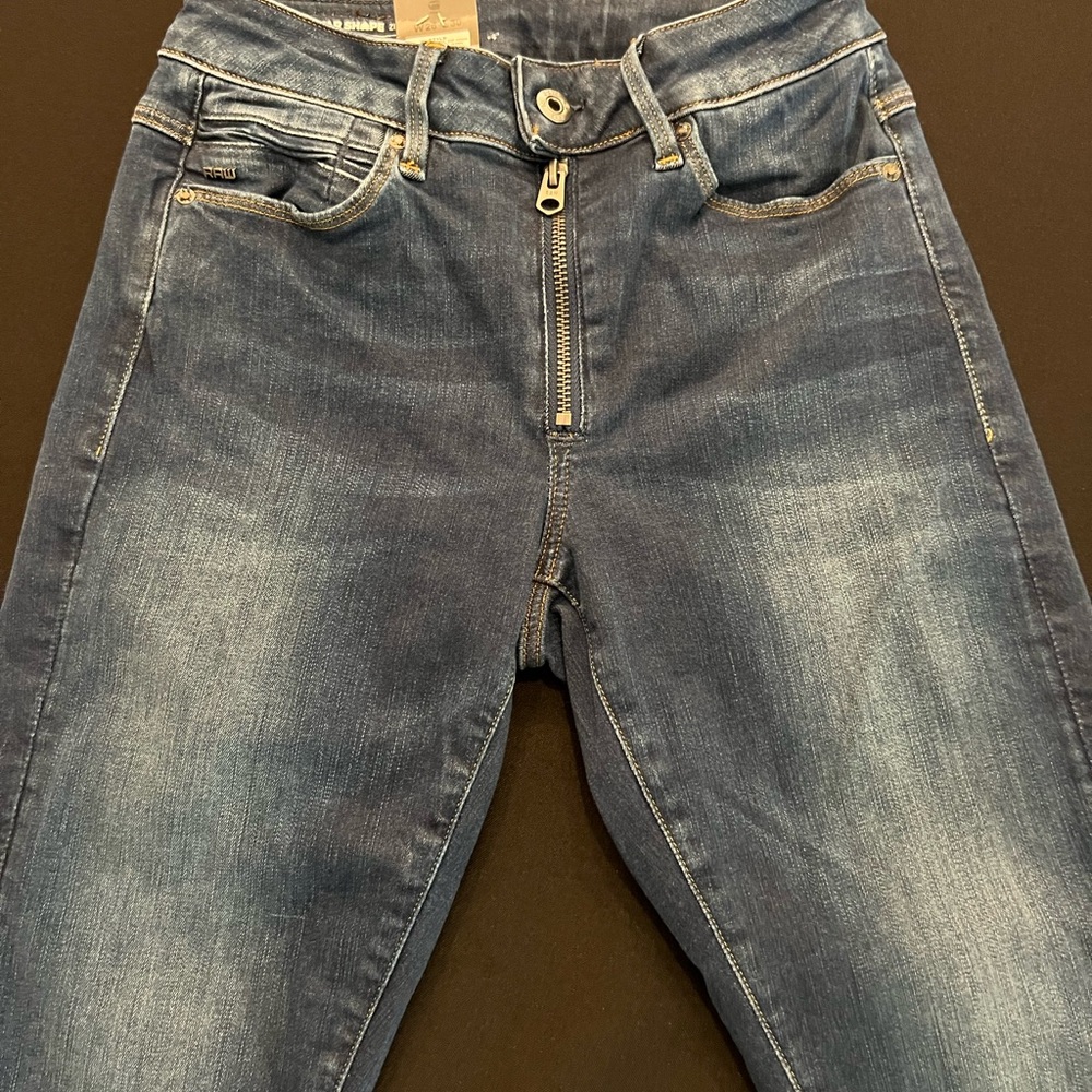 G-Star Raw Dark Blue High Rise Super Skinny Lumi Ultimate Stretch Jeans